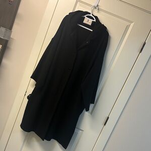 Barena Black Hooded Cape Coat